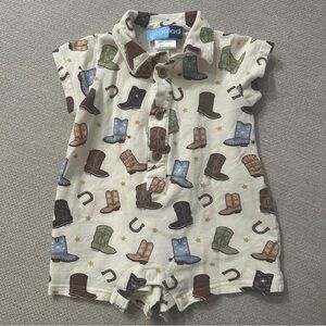 Western Print Baby Romper 12 months